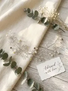 ブライダル 小枝ヘッドドレス 結婚式 ウェディング ハンドメイド ナチュラル
