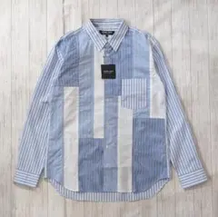 コムデギャルソン オムドゥ/新品/25SS/パッチワーク ストライプシャツ/Lのサムネイル
