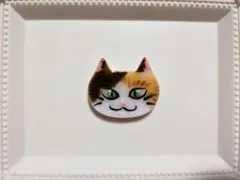 うちの猫No.3  ヘアゴム ポニーフック ブローチ 帯留め