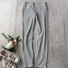 ストレッチイージーパンツ(M)ズボン/ギンガムチェック/ウエスト総ゴム