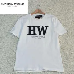 HUNTING WORLD HW ロゴTシャツ 白 S M相当 イタリア製のサムネイル