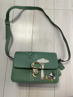 コーチ × ミッキーマウス 緑 バッグ