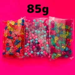 カラフルビーズ　まとめ売り　丸＆ハート　クリア　ハンドメイド用資材