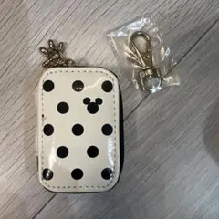 ミッキーマウス 水玉模様 キーケース
