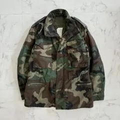 米軍 83年 M-65 フィールドジャケット ウッドランドカモ S-SHORT
