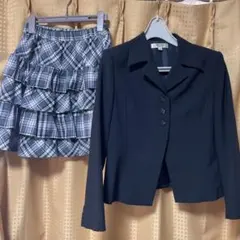 女児フリルスカート スーツ　黒　160センチ