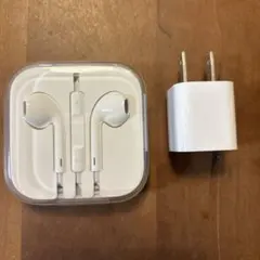 Apple イヤフォンとUSB充電器 セット