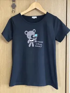3can4on 半袖Tシャツ クマプリント ブラック