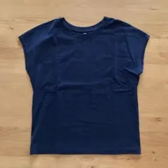 UNIQLO スムースコットンフレンチスリーブT ネイビー