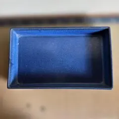 青い陶器製　水盤　花器　長方形 陶器製長方形水鉢 水盤 花器 フラワーベース - メルカリ