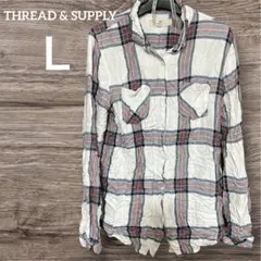 THREAD & SUPPLY スレッドアンドサプライ　チェック柄 長袖シャツ