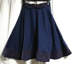 axes femme レース ストライプ 切り替え スカート