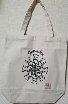 gonsukeパンダデザイン・ キャンバストートバッグ