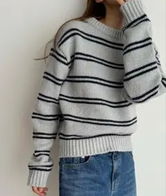 CANALJEAN Elmar ／ボーダークルーニットのサムネイル