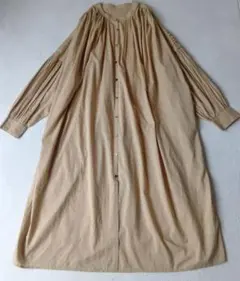 アーバンリサーチ コットンボイルギャザーシャツワンピース インド綿 ベージュ F