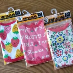 新品＊ベビースタイ・AMPERSANDスタイ 女の子＊イチゴ・花・英字＊セット