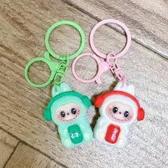 ラブブLABUBUウサギキャラクターキーホルダー 2個セットストラップ