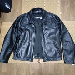 未使用品同等‼️ショット643レザーライダース、貴重サイズ46‼️ブラック、のサムネイル