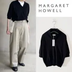 新品タグ付 マーガレットハウエル コットンリネンショールカラーニット2.9万