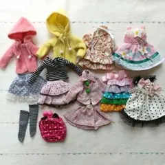 リカちゃん　着せ替え服セット④ カジュアル服、小物など13点