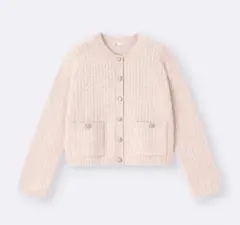 【GU】ツイーディーニットカーディガン