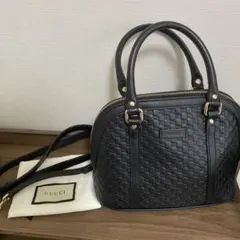 GUCCI マイクロ シマ ハンドバッグ ショルダーバッグ