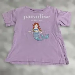 【A3946】petit main/キッズ/半袖/Tシャツ/100㎝/パープル