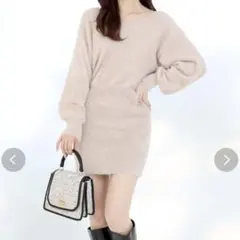 MERCURYDUO 2WAYミニシャギーニットミニワンピース