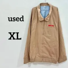 【ノーブランド】ワークジャケット ジップアップ 刺繍ロゴ XLサイズのサムネイル