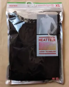 ユニクロヒートテッククルーネック長袖（レディース)ブラックXS「未使用、開封済」