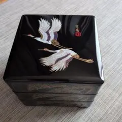 重箱 三段重 鶴 松 蒔絵風 漆器風 - メルカリ