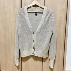 再値下げ 美品 GAP ギャップ ローゲージ ニット カーディガン ベージュ S