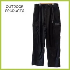 OUTDOORPRODUCTS カーゴパンツ 黒M アジャスター付き