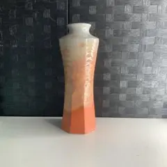 陶器 花瓶 一輪挿し 八角形 グラデーション