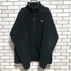 《美品》NORTH FACE☆フリース ジップアップ ワンポイント L 黒
