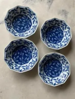 【芳山窯 】清水焼 手描き 網目紋 六角三段小鉢 大中小 3客 セット 芳山窯 】清水焼 手描き 網目紋 六角三段小鉢 大中小 3客 セット