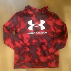 UNDER ARMOUR レッドカモフラ ハイネックパーカー