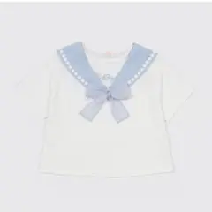 メゾピアノ★セーラー衿つき 半袖Tシャツ 130