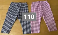 ユニクロ　チェック柄レギンス　110cm