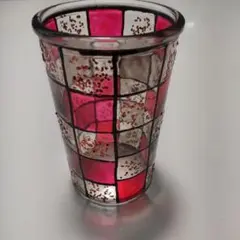 ステンドグラスのペン立て