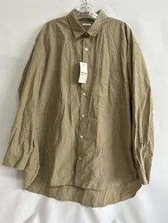 A49 GU ジーユー ブロード オーバーサイズ 長袖シャツ メンズ Ｌ