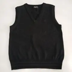 COMME CA ISM ブラック Vネック ベスト150