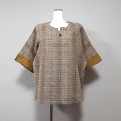 ギエモン レッド チェック柄 長袖シャツ ブラウス - メルカリ