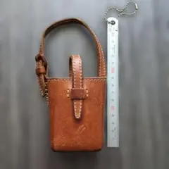 genten ブラウンレザー小物入れ