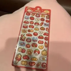 赤 inamazy 3D embossed sticker ぷっくり シール