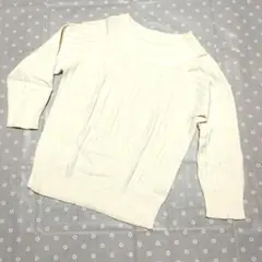 お値下げ‼️GUラグランリブ編みシンプルセーター　　柔らかくて肌触り良い