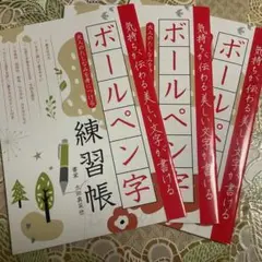 完全未使用　ボールペン字練習帳　3冊　しっかりと練習されたい方にお勧めです。