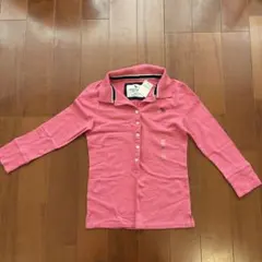 アバクロンビー　長袖ポロシャツ　ピンク