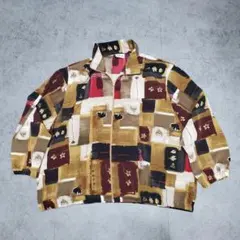 柄ジャケット 総柄ジャケット レトロジャケット 総柄 ユニセックス M