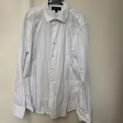 ホワイト 長袖ワイシャツ